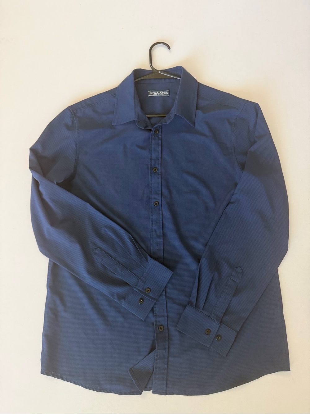 PJ Paul Jones Men’s Navy Blue Long Sleeve Button Down Dress Shirt Large